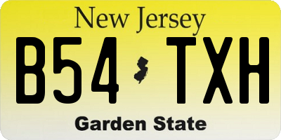 NJ license plate B54TXH