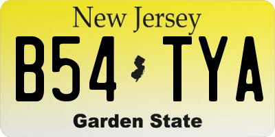 NJ license plate B54TYA