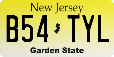 NJ license plate B54TYL