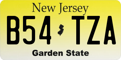 NJ license plate B54TZA
