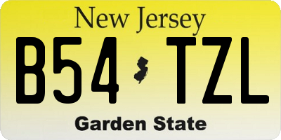 NJ license plate B54TZL