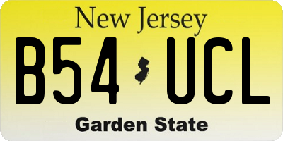NJ license plate B54UCL