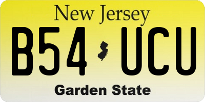NJ license plate B54UCU