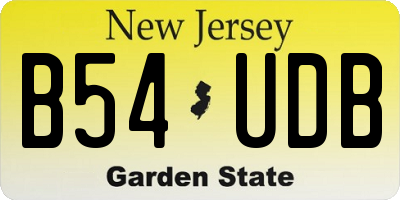 NJ license plate B54UDB