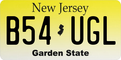 NJ license plate B54UGL