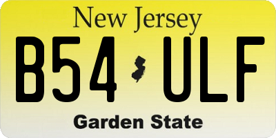 NJ license plate B54ULF