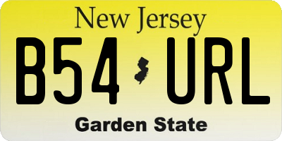 NJ license plate B54URL