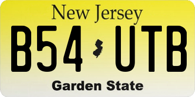 NJ license plate B54UTB