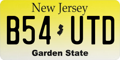 NJ license plate B54UTD
