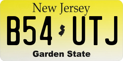 NJ license plate B54UTJ