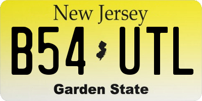 NJ license plate B54UTL