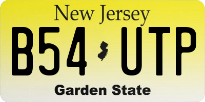 NJ license plate B54UTP