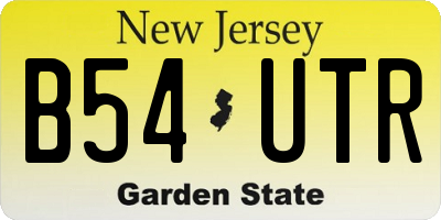 NJ license plate B54UTR