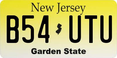 NJ license plate B54UTU