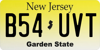 NJ license plate B54UVT