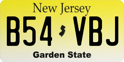 NJ license plate B54VBJ