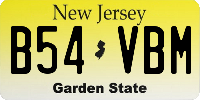 NJ license plate B54VBM