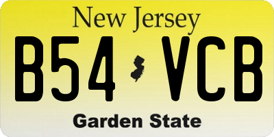 NJ license plate B54VCB