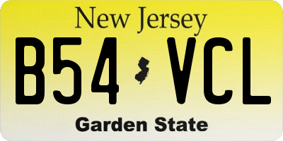 NJ license plate B54VCL