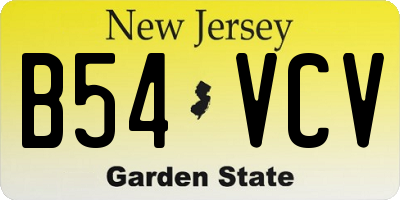 NJ license plate B54VCV