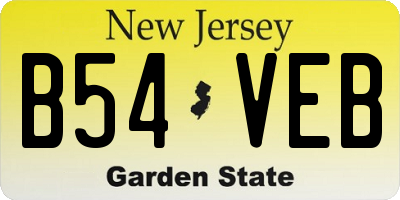 NJ license plate B54VEB