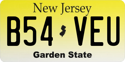 NJ license plate B54VEU