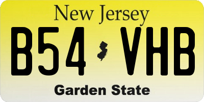 NJ license plate B54VHB