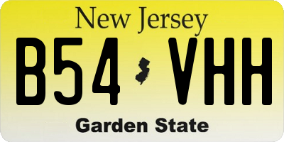 NJ license plate B54VHH