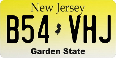 NJ license plate B54VHJ