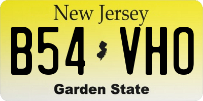 NJ license plate B54VHO