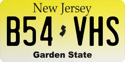 NJ license plate B54VHS