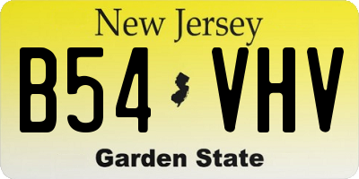 NJ license plate B54VHV