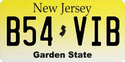 NJ license plate B54VIB