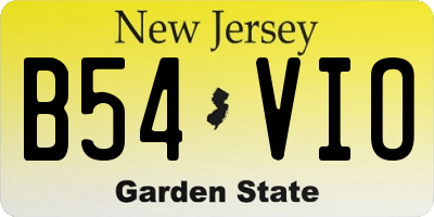 NJ license plate B54VIO