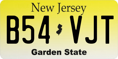 NJ license plate B54VJT