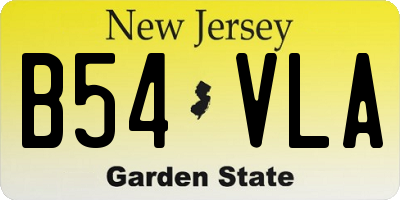 NJ license plate B54VLA