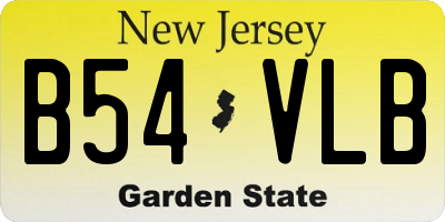 NJ license plate B54VLB