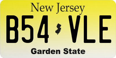 NJ license plate B54VLE
