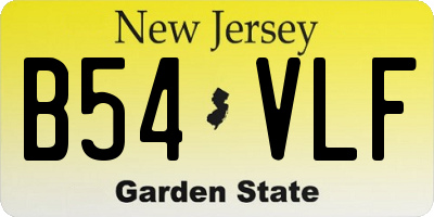 NJ license plate B54VLF