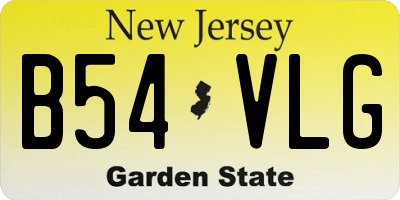 NJ license plate B54VLG