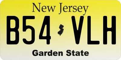 NJ license plate B54VLH