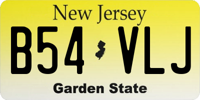 NJ license plate B54VLJ