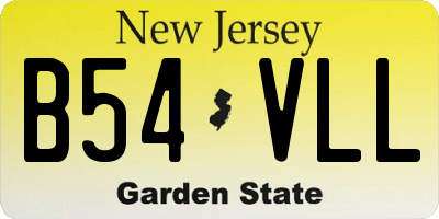 NJ license plate B54VLL