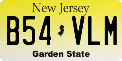 NJ license plate B54VLM