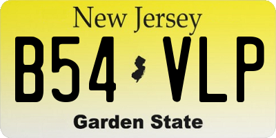 NJ license plate B54VLP