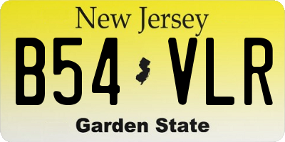 NJ license plate B54VLR