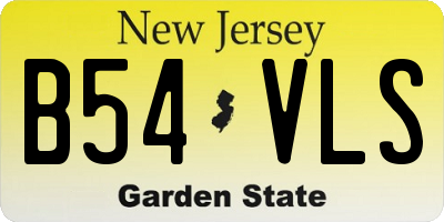 NJ license plate B54VLS