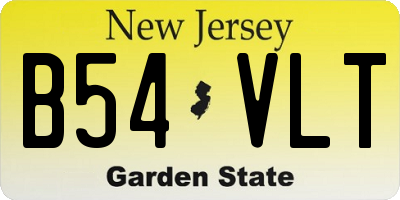NJ license plate B54VLT