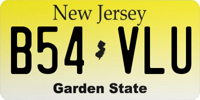 NJ license plate B54VLU
