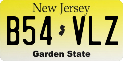 NJ license plate B54VLZ
